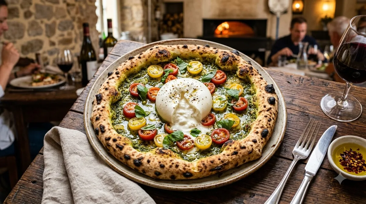 Burrata Pesto Pizza